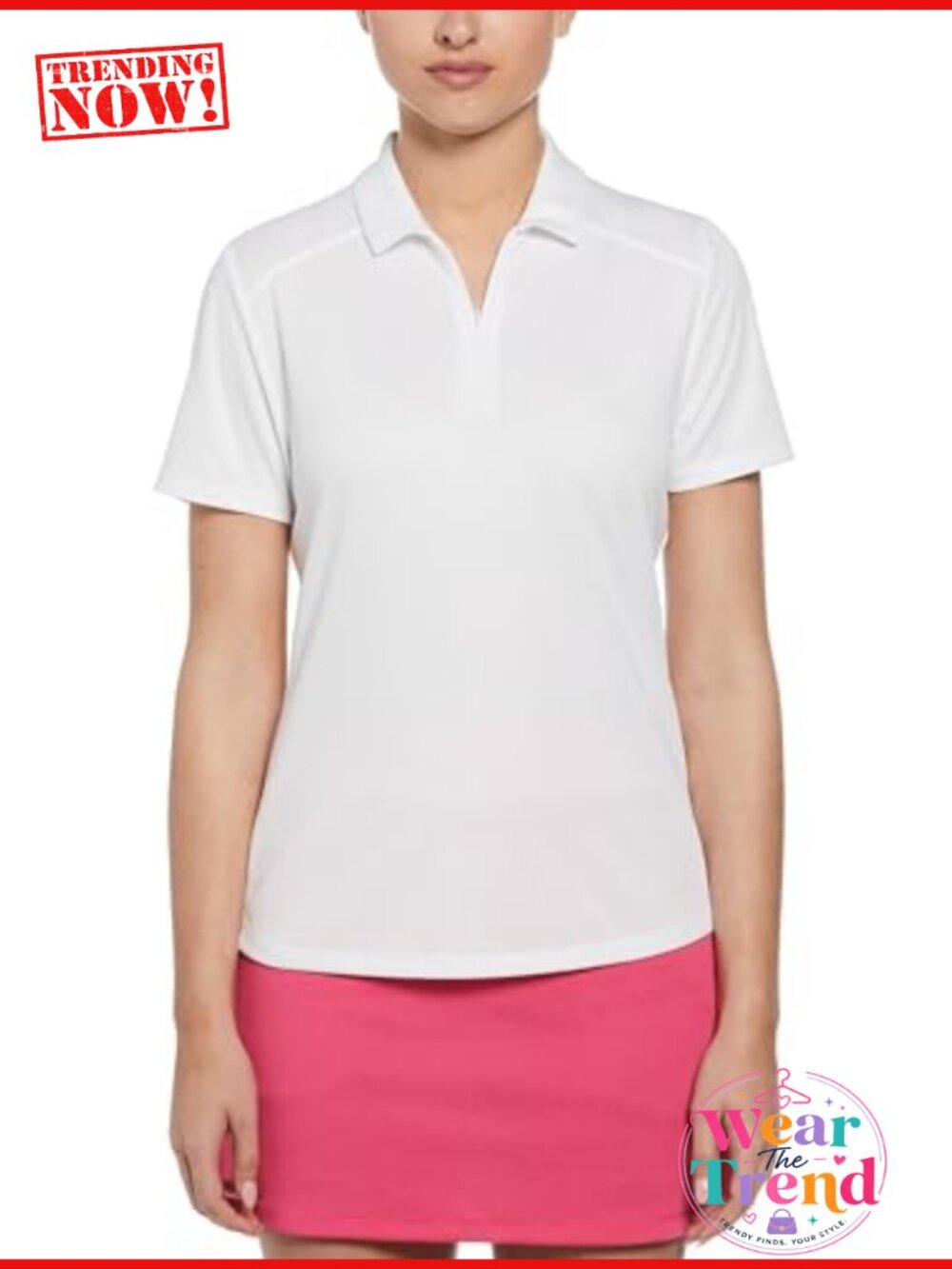 PGA Tour Womens Airflux Short Sleeve Golf Polo Shirt UPF 50 Moisture Wicking